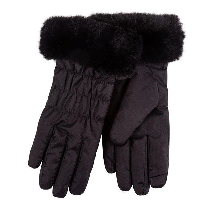 Isotoner® Ladies SmarTouch® Water Repellent Padded Glove Black